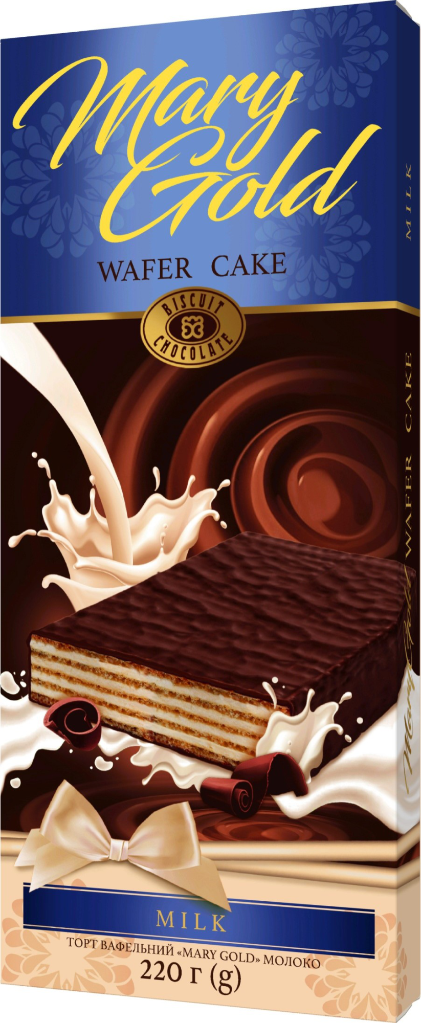 BISCUIT CHOCOLATE Tort de vafe "Mary Gold" lapte 220 g